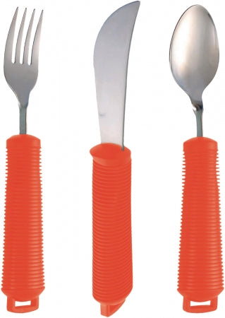 Bendable Cutlery Set - 3 Piece Plus Strap - Red